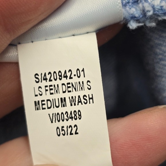 Old Navy Shirt Womens 2X Blue Long Sleeve Denim Cotton Cowgirl Boho‎ Peasant - Picture 7 of 12